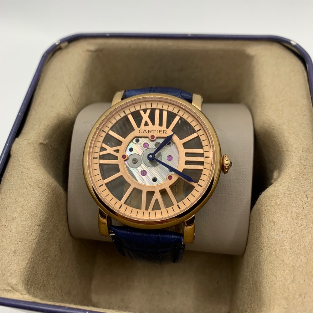 Designer inspired skeleton watch